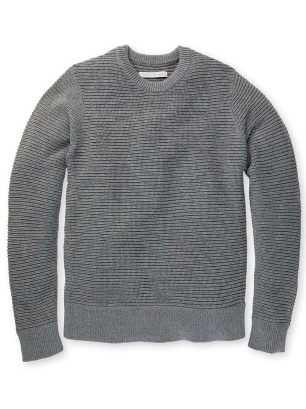 Outerknown Jetlag Crew Sweater Men’s L Heather Gray Organic Cotton Alpaca